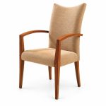 RH-6035 Tan High-Back Arm Banquet Chair — right 45 view