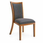 RH-6047 Gray Framed High-Back Banquet Chair — left 45 view