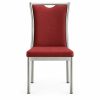 RH-6050 Red Silver-Tone Frame Banquet Chair