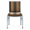 RH-6054 Brown Striped High-Back Banquet Chair