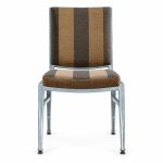 RH-6054 Brown Striped High-Back Banquet Chair — front view