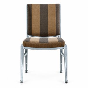 RH-6054 Brown Striped High-Back Banquet Chair — front view