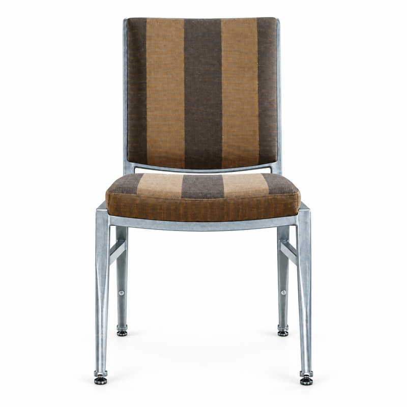 RH-6054 Brown Striped High-Back Banquet Chair