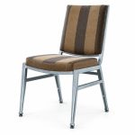 RH-6054 Brown Striped High-Back Banquet Chair — right 45 view