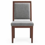 RH-6055 Gray Rectangular-Back Banquet Chair — front view