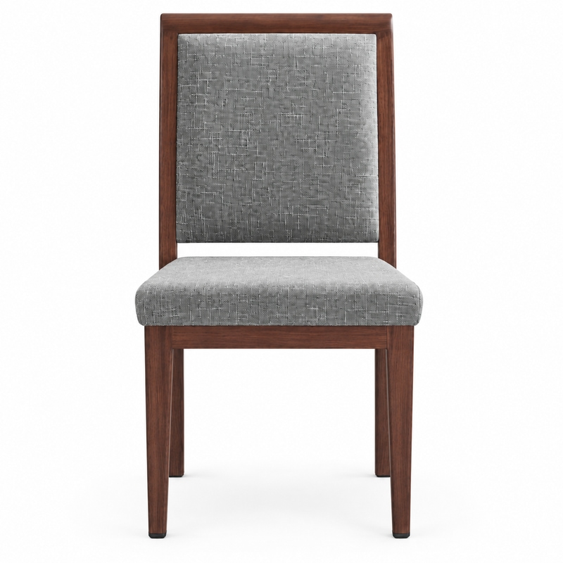 RH-6055 Gray Rectangular-Back Banquet Chair
