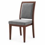 RH-6055 Gray Rectangular-Back Banquet Chair — right 45 view