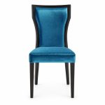 RH-6063 Teal Sculpted-Back Banquet Chair — front view