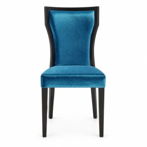 RH-6063 Teal Sculpted-Back Banquet Chair — front view
