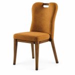 RH-6064 Mustard Handle-Back Banquet Chair — right 45 view