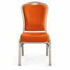 RH-7002 Orange Silver-Tone Frame Banquet Chair