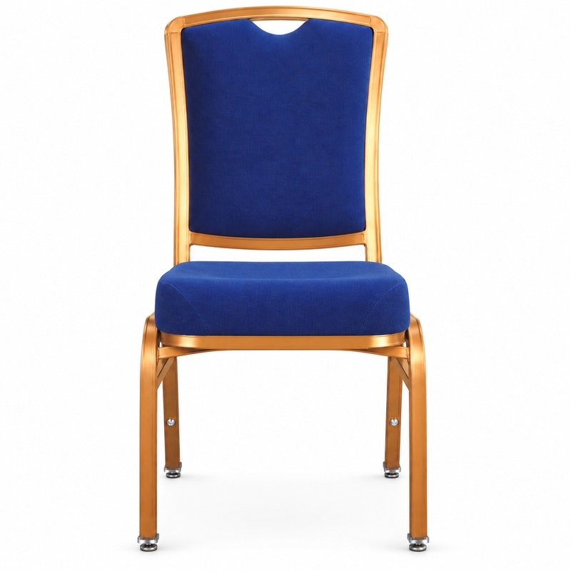 RH-7004 Blue Rectangular-Back Banquet Chair