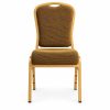 RH-7015 Brown Gold-Tone Frame Banquet Chair