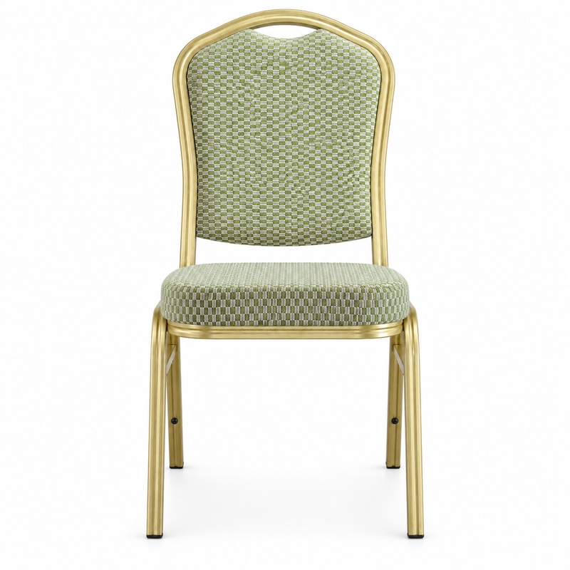 RH-7025 Sage Green Gold-Tone Banquet Chair