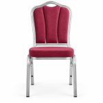 RH-7033 Burgundy Channel-Back Banquet Chair — front view