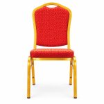 RH-8003 Red Rounded-Back Banquet Chair — front view