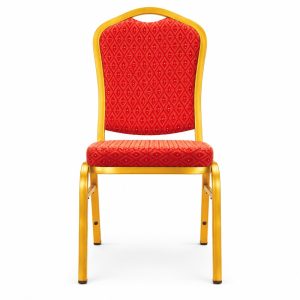 RH-8003 Red Rounded-Back Banquet Chair — front view