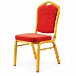RH-8003 Red Rounded-Back Banquet Chair — right 45 view