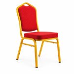 RH-8004 Red Shield-Back Banquet Chair — left 45 view
