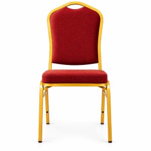 RH-8005 Burgundy Shield-Back Banquet Chair — front view