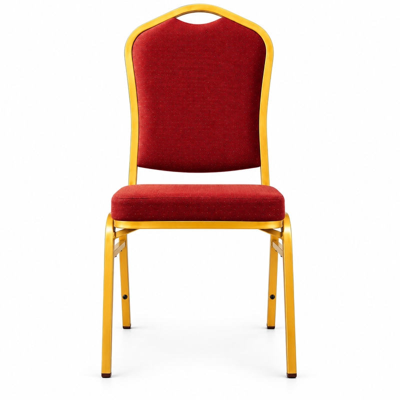 RH-8005 Burgundy Shield-Back Banquet Chair