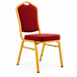 RH-8005 Burgundy Shield-Back Banquet Chair — left 45 view