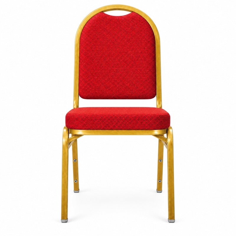 RH-8006 Red Oval-Back Banquet Chair
