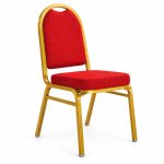 RH-8006 Red Oval-Back Banquet Chair — left 45 view