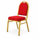 RH-8006 Red Oval-Back Banquet Chair — right 45 view