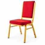 RH-8007 Red Square-Back Banquet Chair — right 45 view