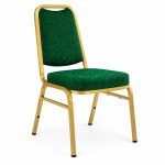 RH-8010 Green Patterned Rounded-Back Banquet Chair — left 45 view