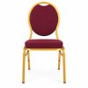 RH-8016 Burgundy Oval-Back Banquet Chair