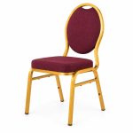 RH-8016 Burgundy Oval-Back Banquet Chair — right 45 view