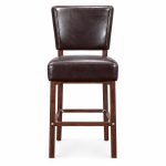 RH-8037 Dark Brown Square-Back Bar Chair — front view