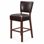 RH-8037 Dark Brown Square-Back Bar Chair — right 45 view