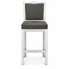 RH-8038 Gray White-Frame High-Back Bar Chair