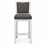 RH-8038 Gray White-Frame High-Back Bar Chair — front view