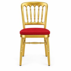 Gold-Tone Classic Spindle-Back Banquet Chair
