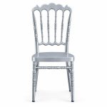 RH-9005 Silver-Tone Spindle-Back Banquet Chair — front view