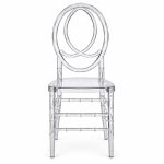 RH-9006-1 Clear Double-Oval Back Banquet Chair — front view
