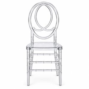 Clear Double-Oval Back Banquet Chair
