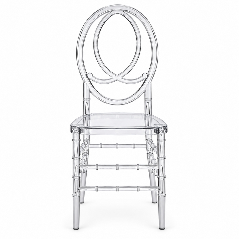 RH-9006-1 Clear Double-Oval Back Banquet Chair