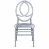 RH-9006 Silver-Tone Double-Oval Back Banquet Chair