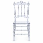 RH-9008 Clear Ornate Chiavari-Style Banquet Chair — front view