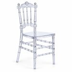 RH-9008 Clear Ornate Chiavari-Style Banquet Chair — left 45 view