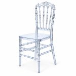 RH-9009 Clear Rounded Spindle-Back Banquet Chair — right 45 view
