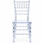 RH-9010 Clear Ladder-Back Banquet Chair — front view