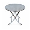 YMX-D06 Outdoor Silver Round Folding Bistro Table