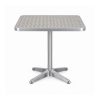 YMX-D07 Outdoor Silver Square Pedestal Bistro Table