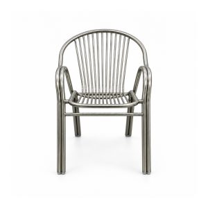 Outdoor Silver Thirteen-Tube Back Armchair